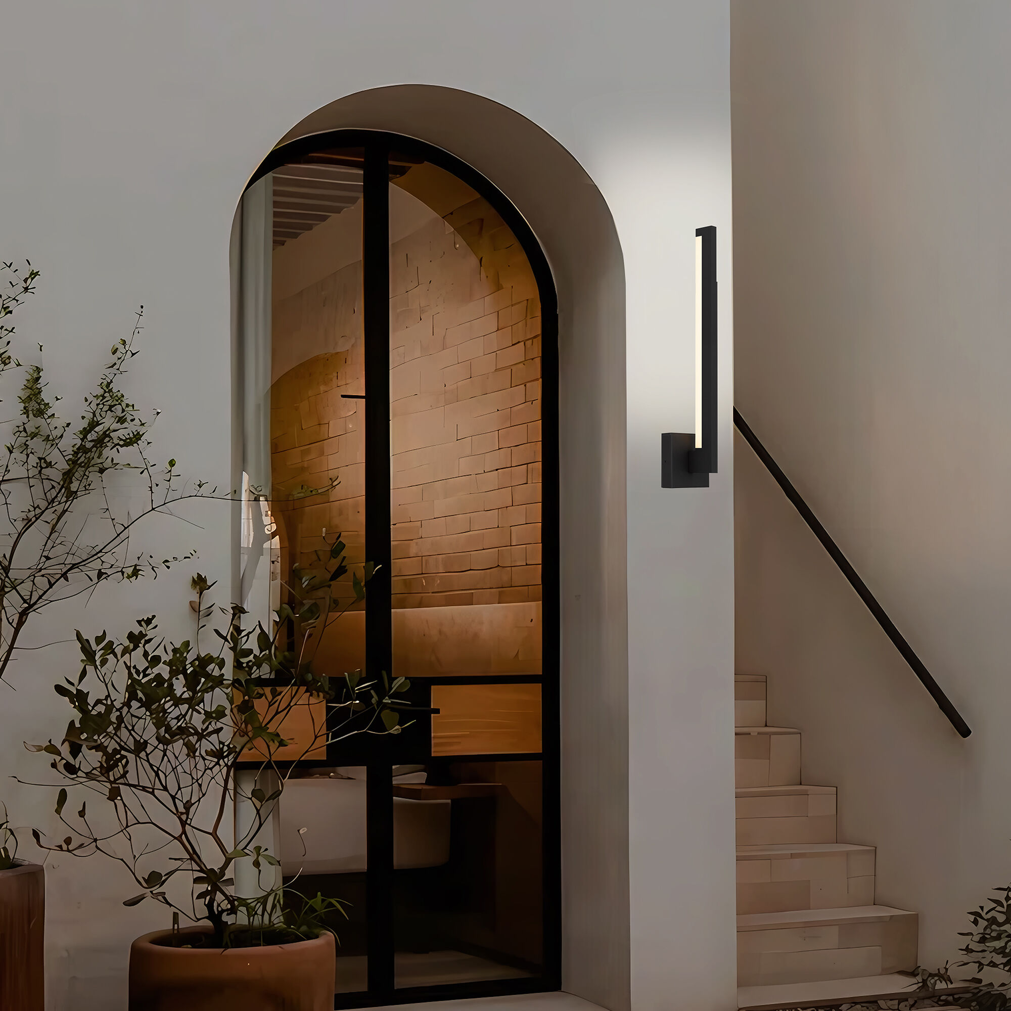 Lana LED 24 inch Sand Black Outdoor Wall Sconce